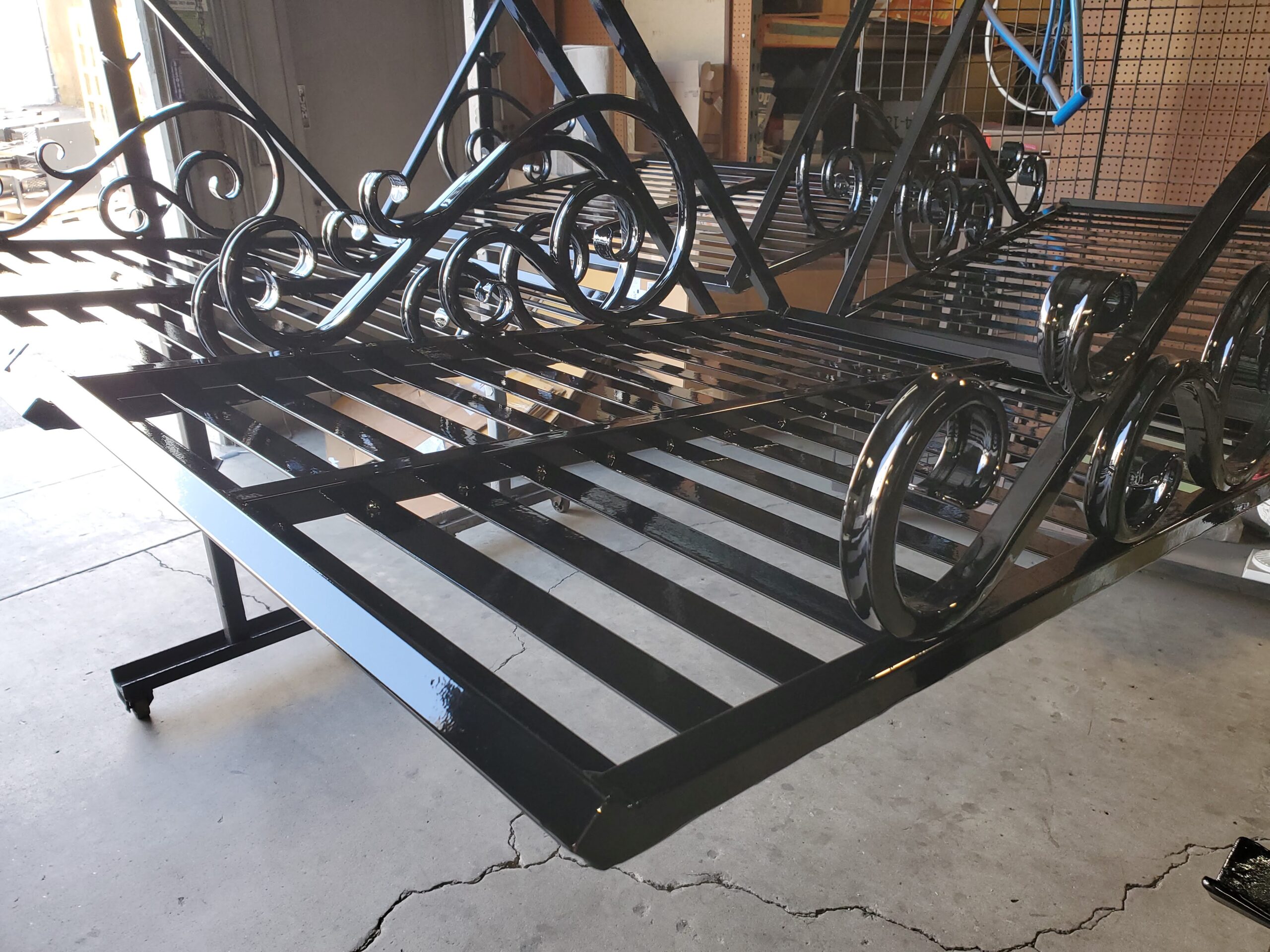 Finished powder coated furniture frame
